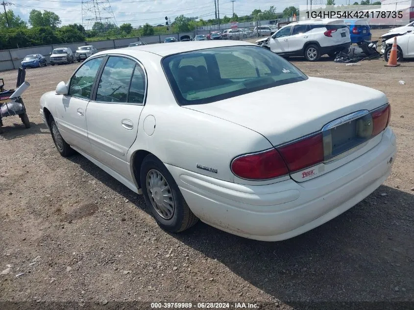 2002 Buick Lesabre Custom VIN: 1G4HP54K424178735 Lot: 39759989