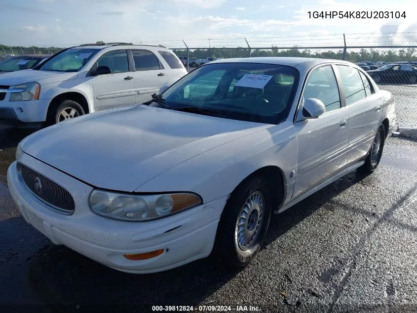 2002 Buick Lesabre Custom VIN: 1G4HP54K82U203104 Lot: 39812824