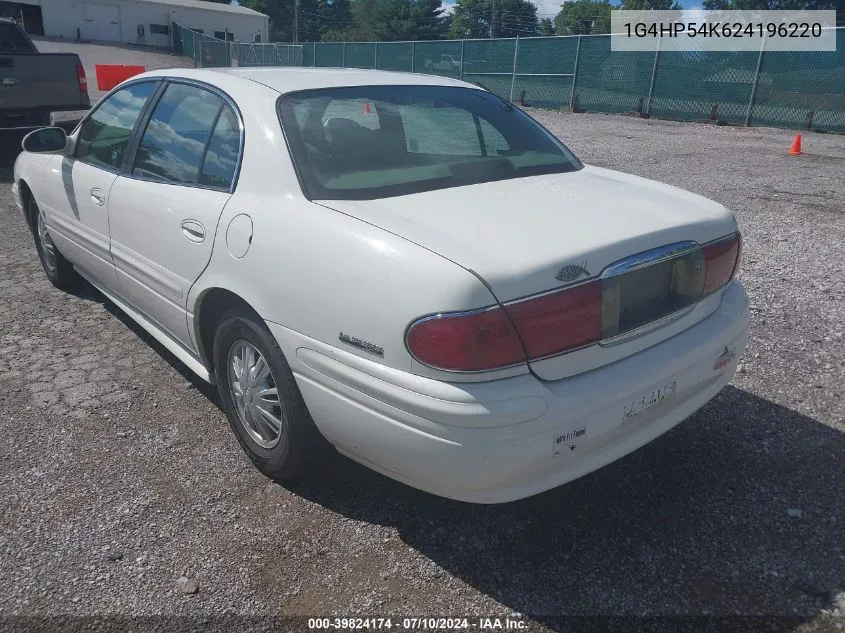 2002 Buick Lesabre Custom VIN: 1G4HP54K624196220 Lot: 39824174