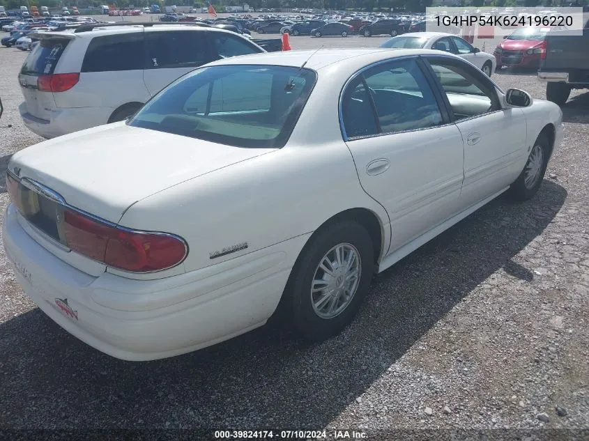 2002 Buick Lesabre Custom VIN: 1G4HP54K624196220 Lot: 39824174