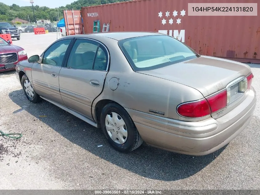 2002 Buick Lesabre Custom VIN: 1G4HP54K224131820 Lot: 39863501