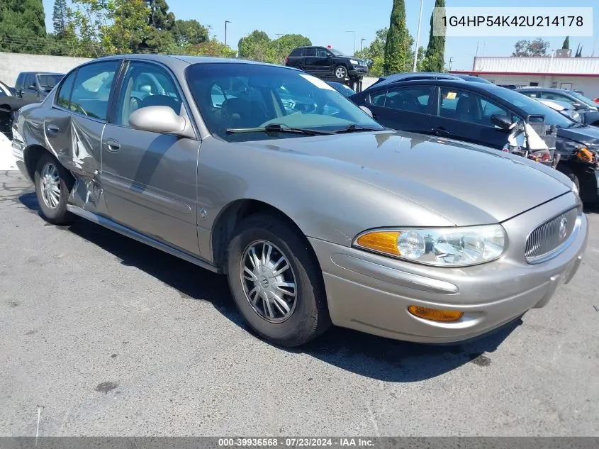 2002 Buick Lesabre Custom VIN: 1G4HP54K42U214178 Lot: 39936568