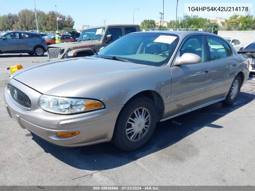 2002 Buick Lesabre Custom VIN: 1G4HP54K42U214178 Lot: 39936568