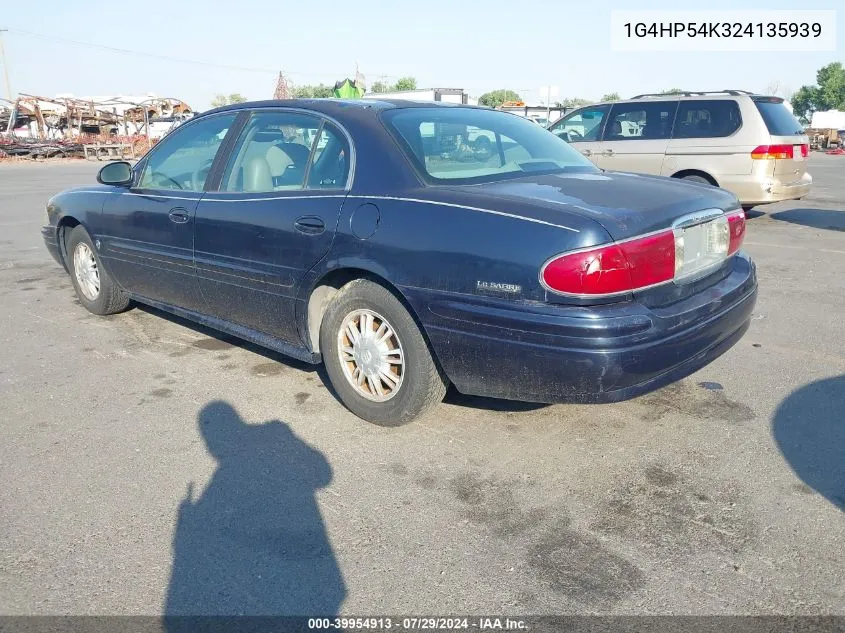 2002 Buick Lesabre Custom VIN: 1G4HP54K324135939 Lot: 39954913