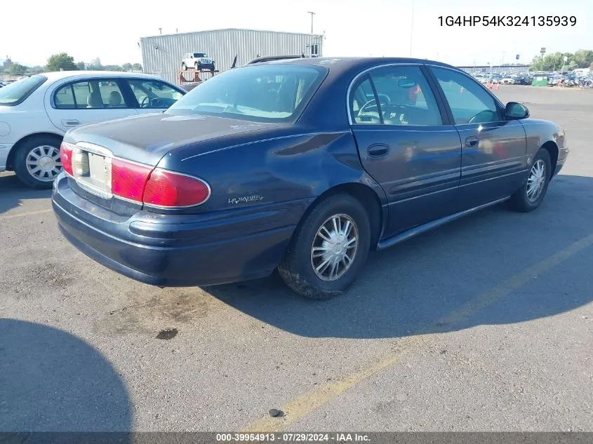 2002 Buick Lesabre Custom VIN: 1G4HP54K324135939 Lot: 39954913