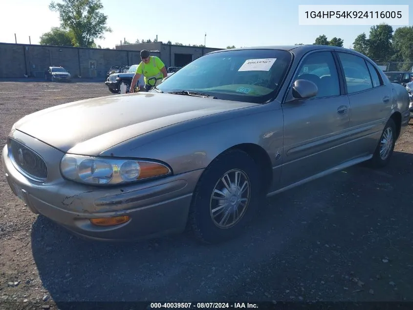 2002 Buick Lesabre Custom VIN: 1G4HP54K924116005 Lot: 40039507