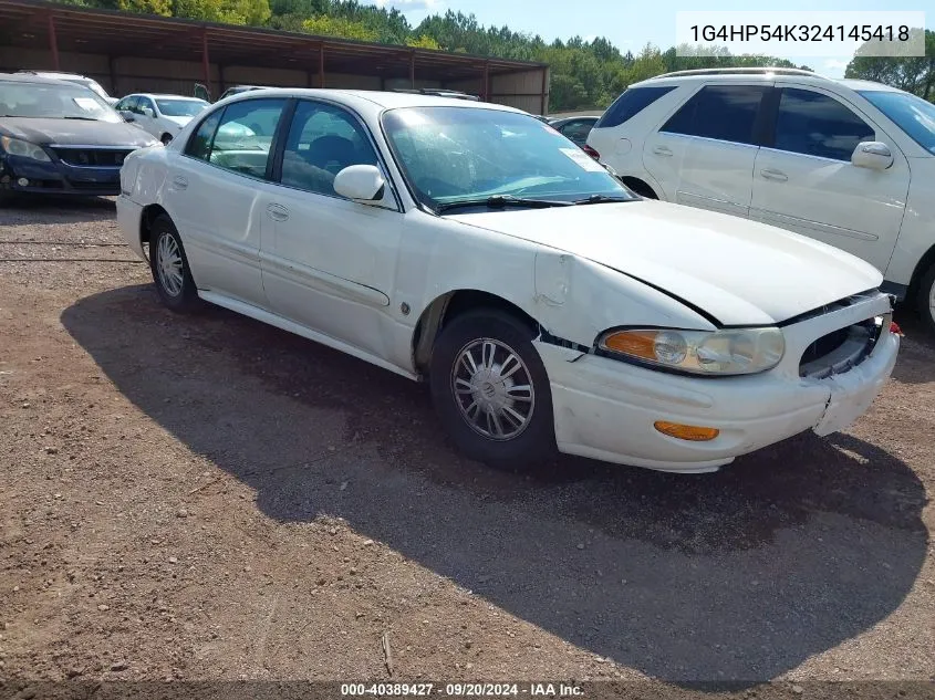 2002 Buick Lesabre Custom VIN: 1G4HP54K324145418 Lot: 40389427