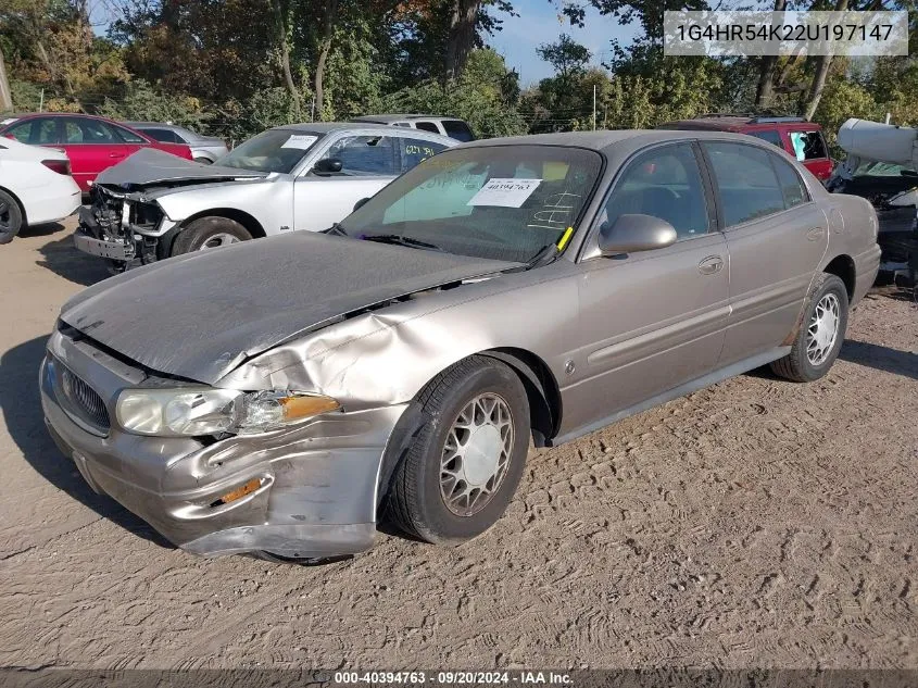 2002 Buick Lesabre Limited VIN: 1G4HR54K22U197147 Lot: 40394763