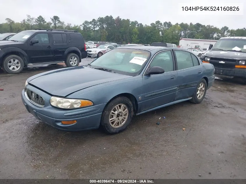 2002 Buick Lesabre Custom VIN: 1G4HP54K524160826 Lot: 40396474