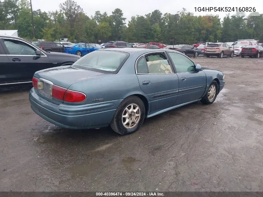 2002 Buick Lesabre Custom VIN: 1G4HP54K524160826 Lot: 40396474