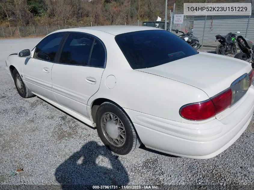 2003 Buick Lesabre Custom VIN: 1G4HP52K23U151229 Lot: 37961731