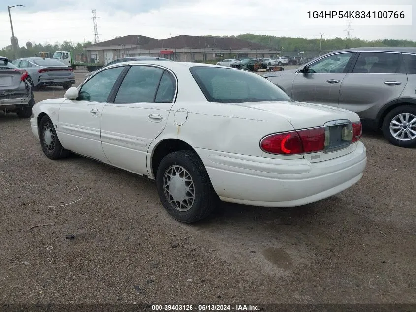 2003 Buick Lesabre Custom VIN: 1G4HP54K834100766 Lot: 39403126