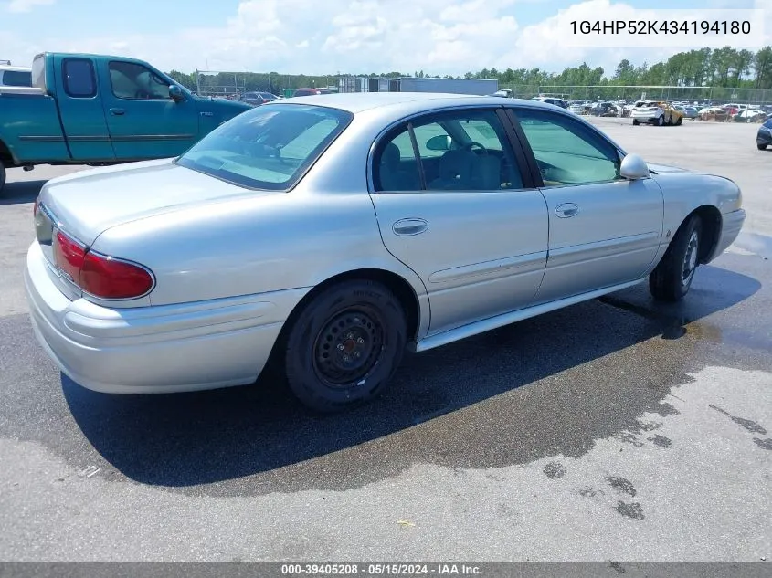 2003 Buick Lesabre Custom VIN: 1G4HP52K434194180 Lot: 39405208