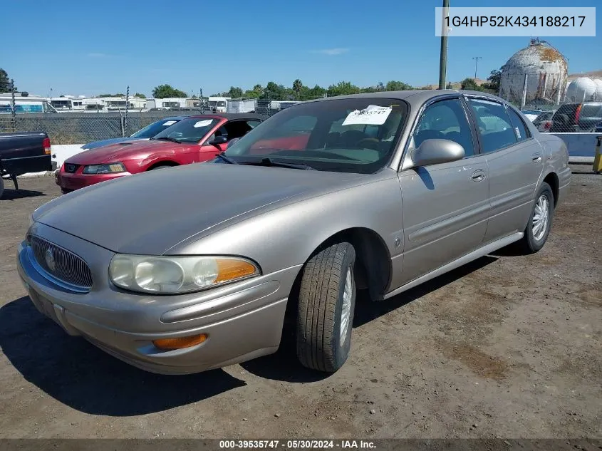 2003 Buick Lesabre Custom VIN: 1G4HP52K434188217 Lot: 39535747