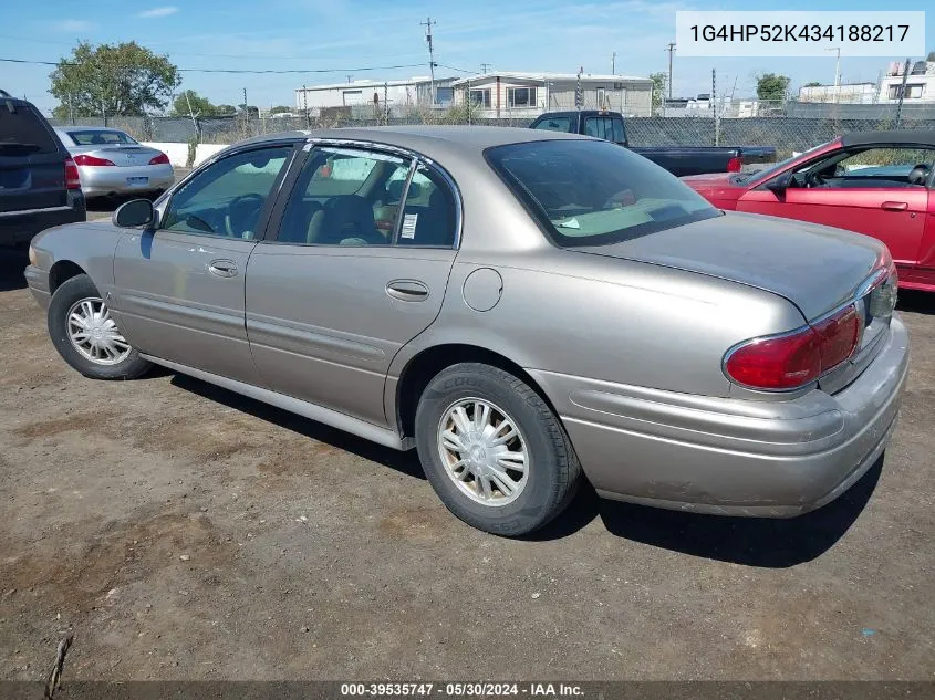 1G4HP52K434188217 2003 Buick Lesabre Custom