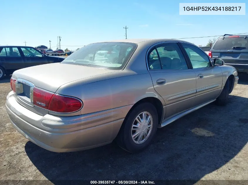 2003 Buick Lesabre Custom VIN: 1G4HP52K434188217 Lot: 39535747