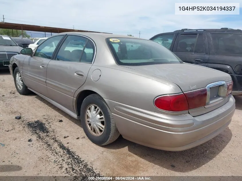 1G4HP52K034194337 2003 Buick Lesabre Custom