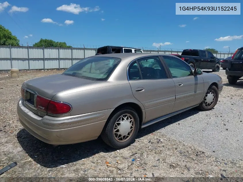 2003 Buick Lesabre Custom VIN: 1G4HP54K93U152245 Lot: 39609543