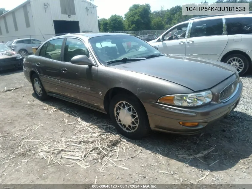 1G4HP54K43U181538 2003 Buick Lesabre Custom