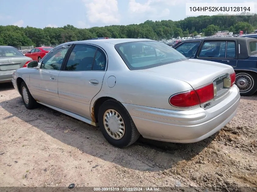 2003 Buick Lesabre Custom VIN: 1G4HP52K43U128194 Lot: 39915319