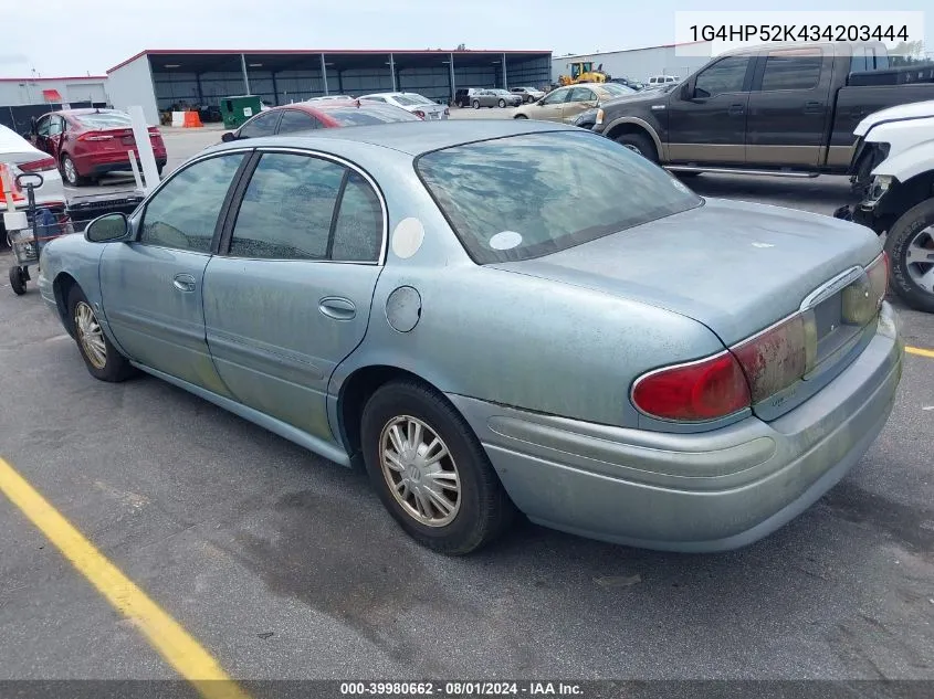 2003 Buick Lesabre Custom VIN: 1G4HP52K434203444 Lot: 39980662