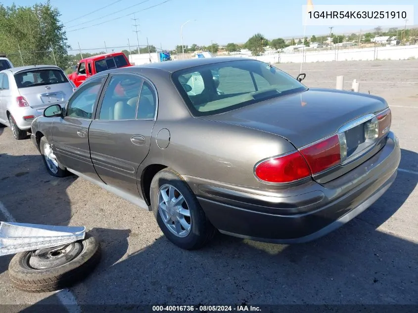 1G4HR54K63U251910 2003 Buick Lesabre Limited