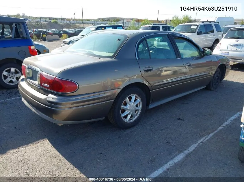 2003 Buick Lesabre Limited VIN: 1G4HR54K63U251910 Lot: 40016736