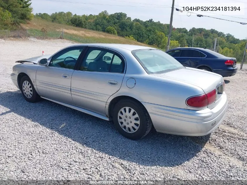 2003 Buick Lesabre Custom VIN: 1G4HP52K234181394 Lot: 40353980