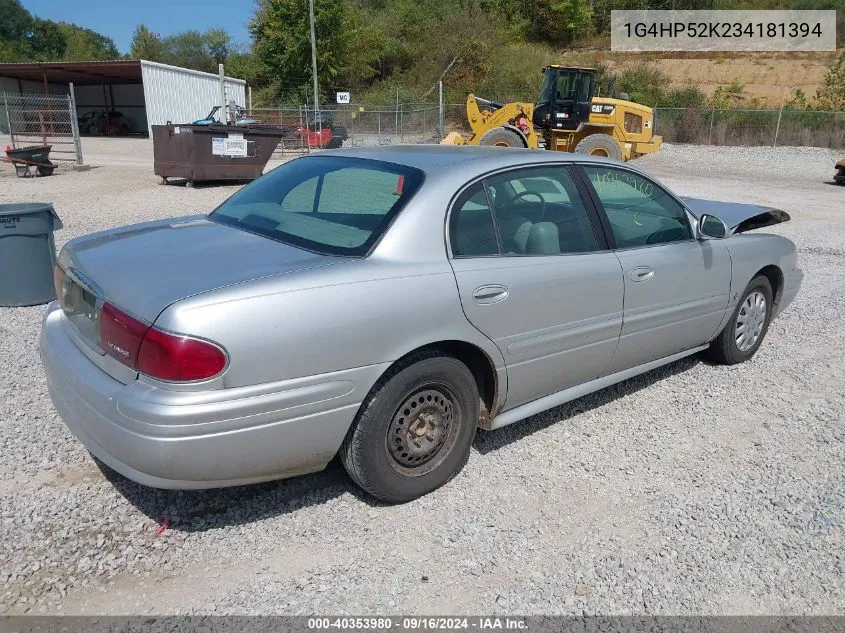 2003 Buick Lesabre Custom VIN: 1G4HP52K234181394 Lot: 40353980