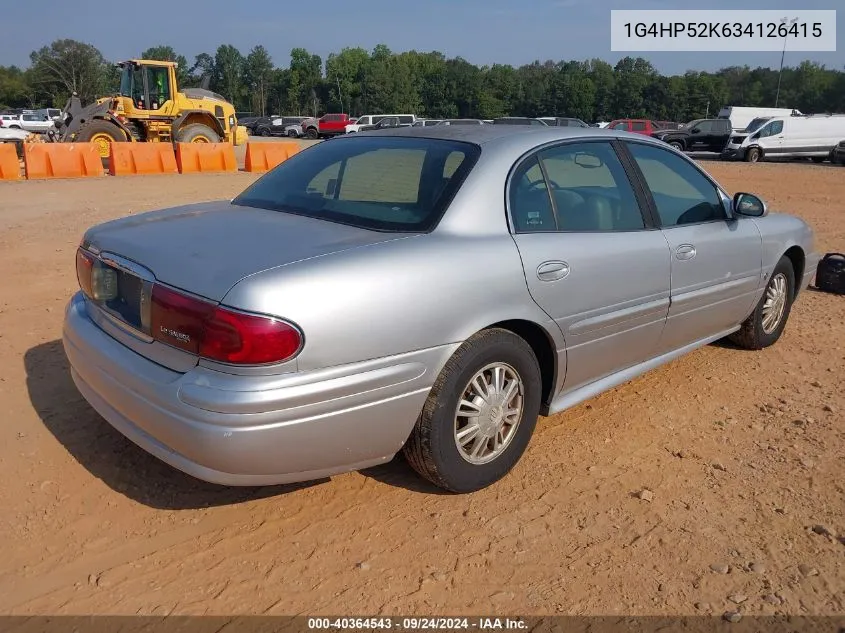 2003 Buick Lesabre Custom VIN: 1G4HP52K634126415 Lot: 40364543