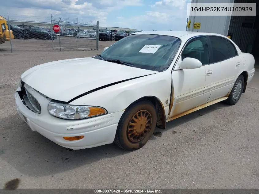 2004 Buick Lesabre Custom VIN: 1G4HP52K74U100939 Lot: 39375428