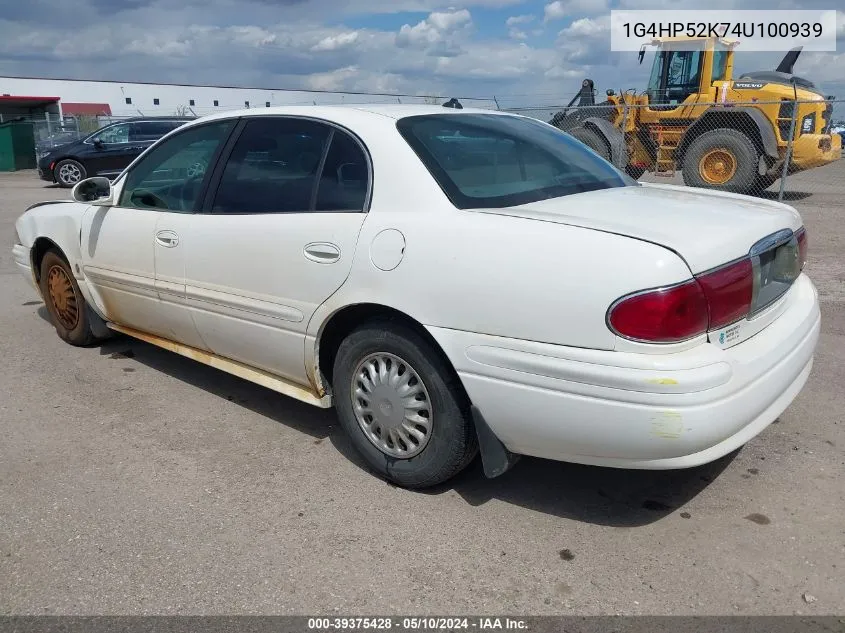 2004 Buick Lesabre Custom VIN: 1G4HP52K74U100939 Lot: 39375428