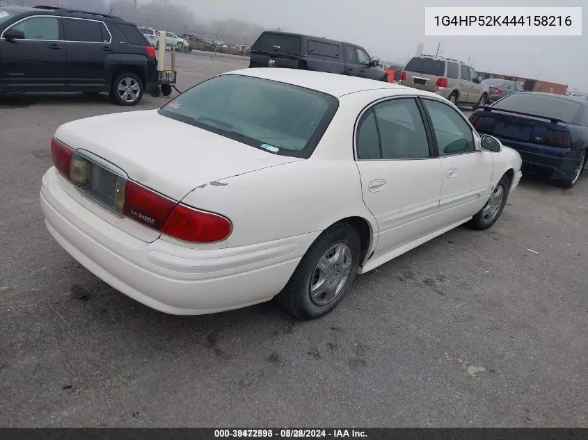 2004 Buick Lesabre Custom VIN: 1G4HP52K444158216 Lot: 39472593