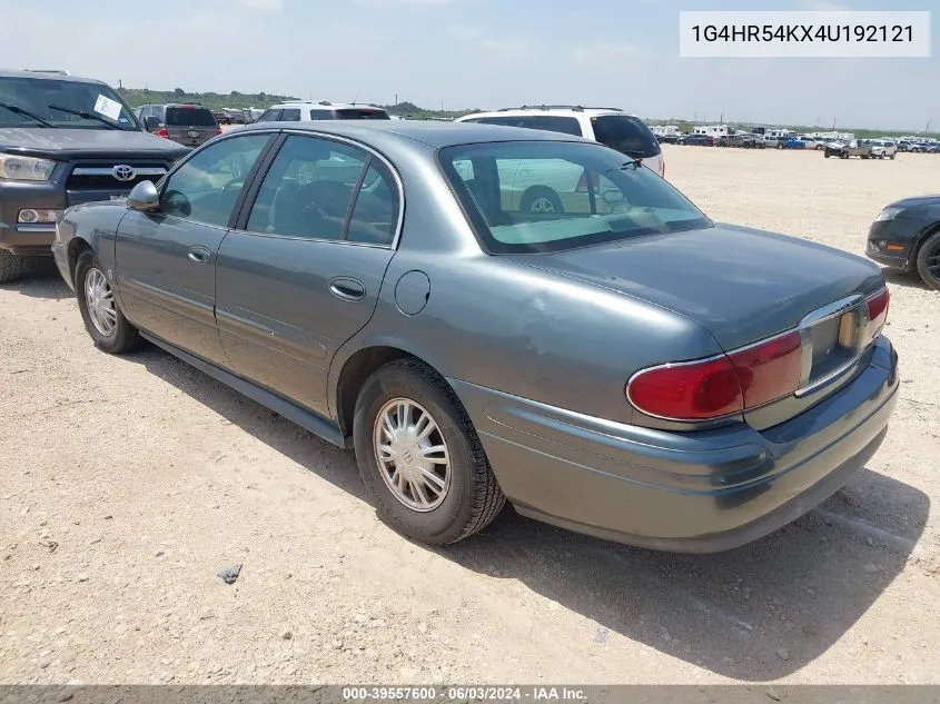 2004 Buick Lesabre Limited VIN: 1G4HR54KX4U192121 Lot: 39557600