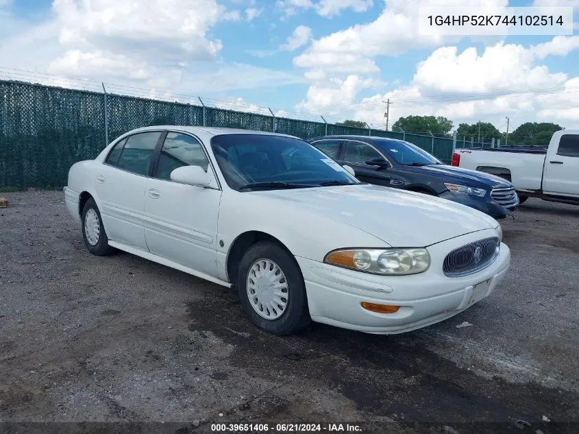 2004 Buick Lesabre Custom VIN: 1G4HP52K744102514 Lot: 39651406