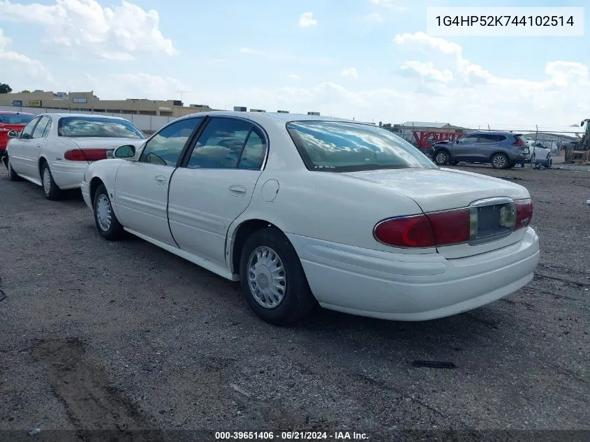 1G4HP52K744102514 2004 Buick Lesabre Custom