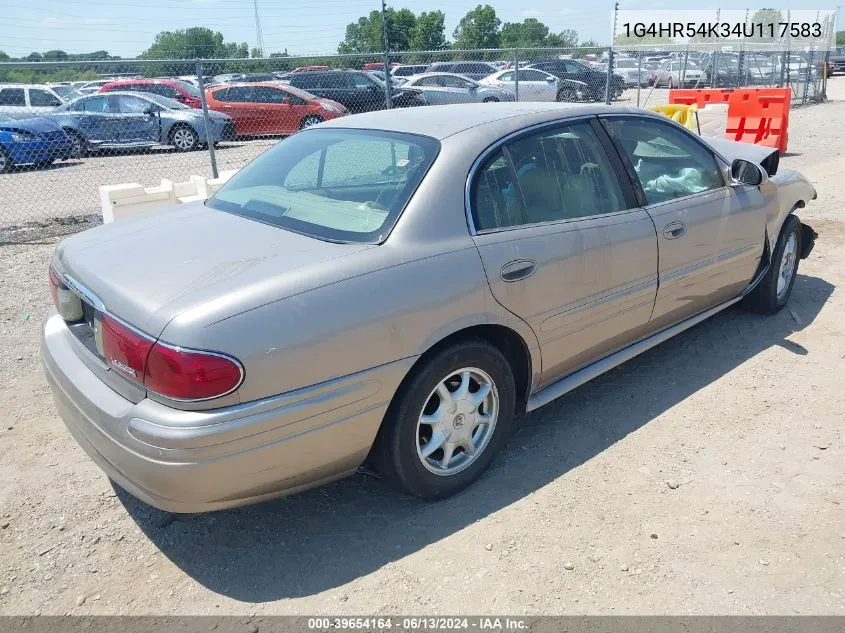 2004 Buick Lesabre Limited VIN: 1G4HR54K34U117583 Lot: 39654164