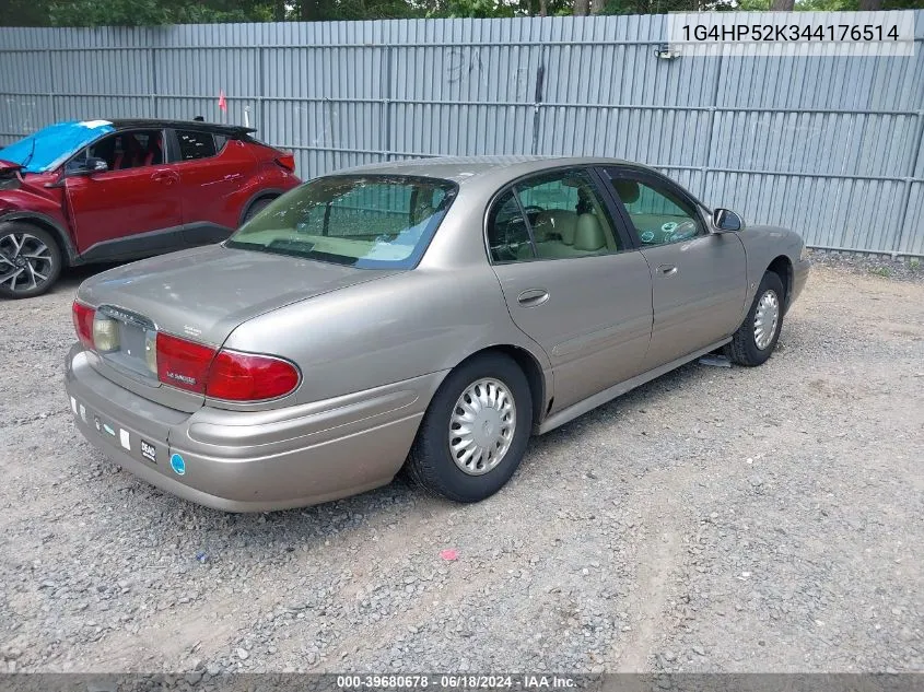 2004 Buick Lesabre Custom VIN: 1G4HP52K344176514 Lot: 39680678