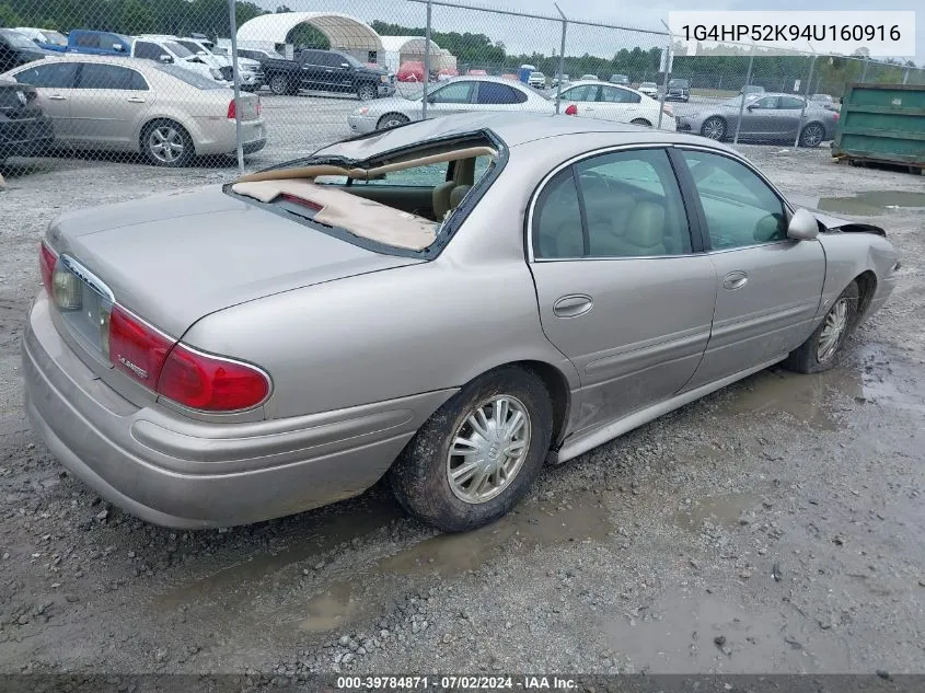 2004 Buick Lesabre Custom VIN: 1G4HP52K94U160916 Lot: 39784871