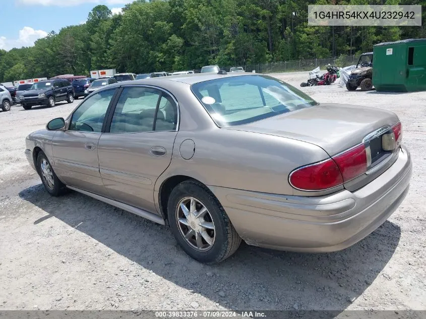 2004 Buick Lesabre Limited VIN: 1G4HR54KX4U232942 Lot: 39833376