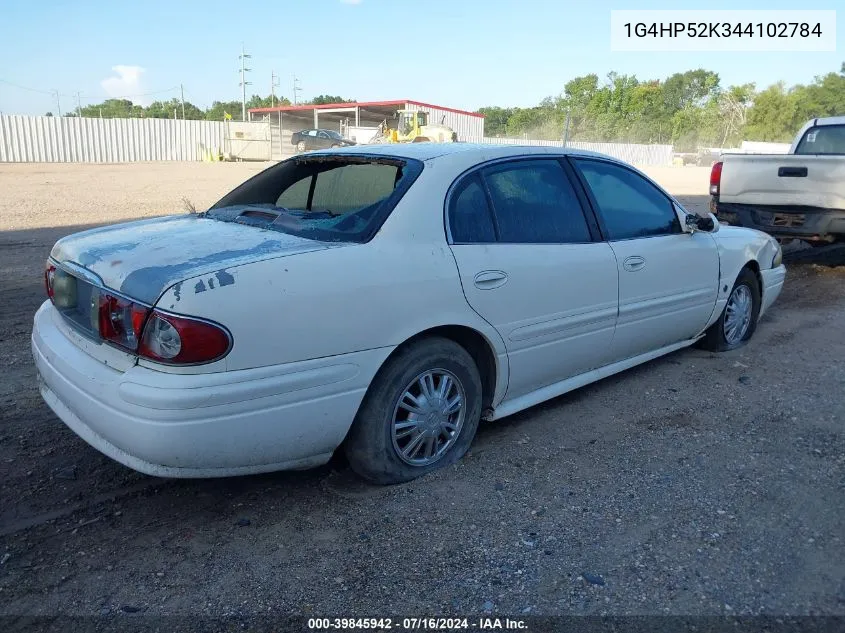 2004 Buick Lesabre Custom VIN: 1G4HP52K344102784 Lot: 39845942