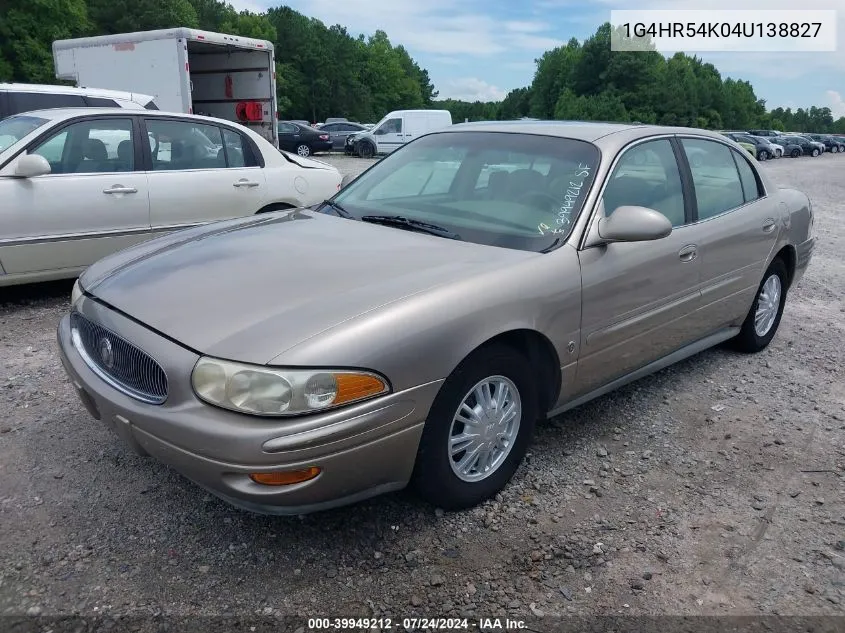 2004 Buick Lesabre Limited VIN: 1G4HR54K04U138827 Lot: 39949212