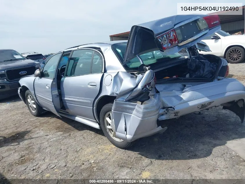 2004 Buick Lesabre Custom VIN: 1G4HP54K04U192490 Lot: 40288498