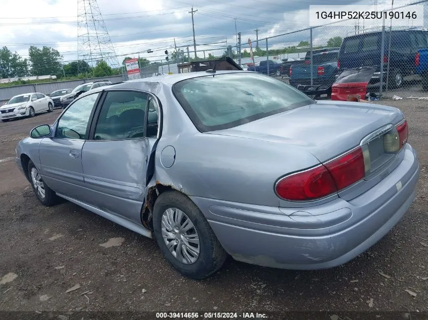 2005 Buick Lesabre Custom VIN: 1G4HP52K25U190146 Lot: 39414656