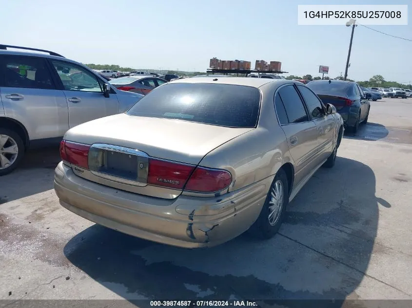 2005 Buick Lesabre Custom VIN: 1G4HP52K85U257008 Lot: 39874587