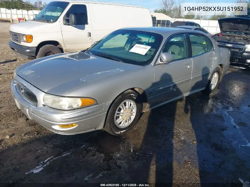 1G4HP52KX5U151952 2005 Buick Lesabre Custom