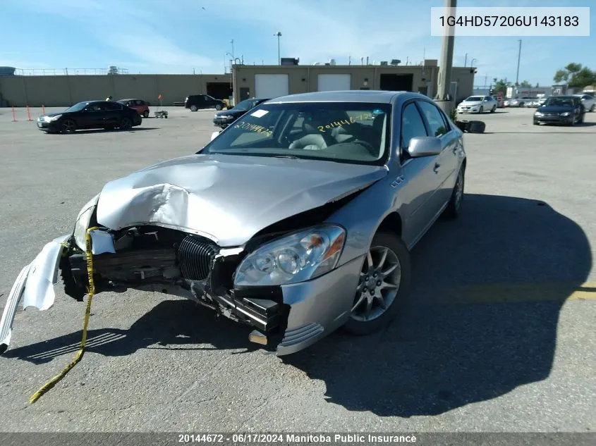 1G4HD57206U143183 2006 Buick Lucerne Cxl V6