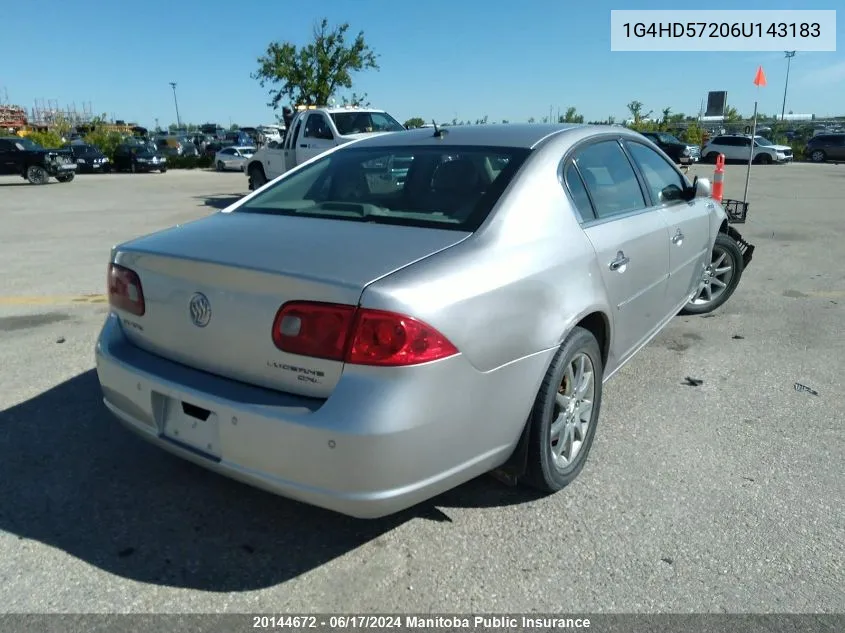 1G4HD57206U143183 2006 Buick Lucerne Cxl V6