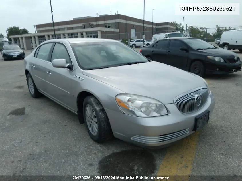 2006 Buick Lucerne Cx V6 VIN: 1G4HP57286U239621 Lot: 20170636