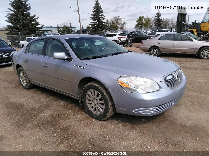 2006 Buick Lucerne Cx VIN: 1G4HP57216U155558 Lot: 30038545